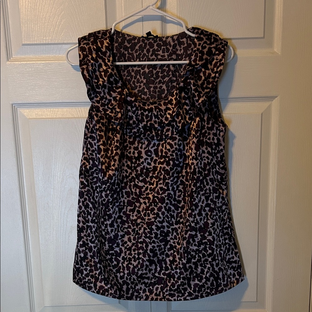 Apt. 9 Black and Brown Animal Print Blouse